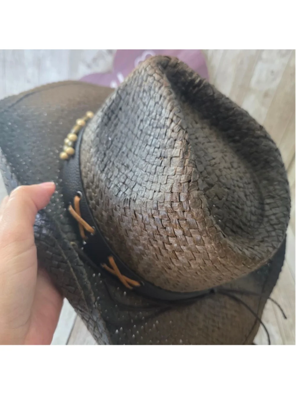 Goldcoast Sunwear Brown Straw Cowboy Hat NWOT